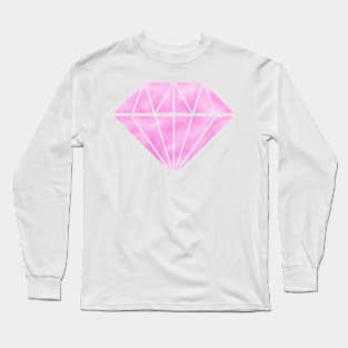 Bright Pink Diamond Long Sleeve T-Shirt